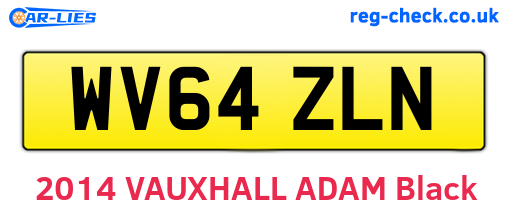 WV64ZLN are the vehicle registration plates.