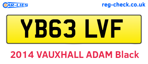 YB63LVF are the vehicle registration plates.