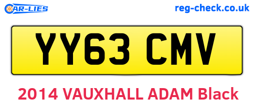 YY63CMV are the vehicle registration plates.