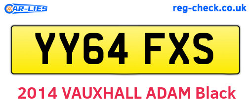 YY64FXS are the vehicle registration plates.