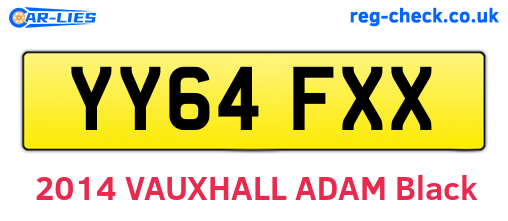 YY64FXX are the vehicle registration plates.