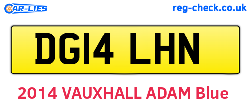 DG14LHN are the vehicle registration plates.