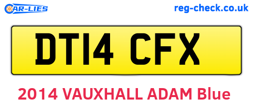 DT14CFX are the vehicle registration plates.