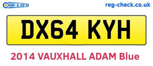 DX64KYH are the vehicle registration plates.