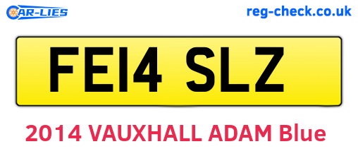 FE14SLZ are the vehicle registration plates.