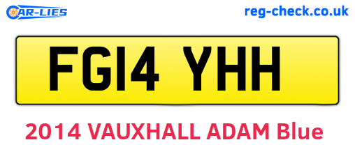 FG14YHH are the vehicle registration plates.
