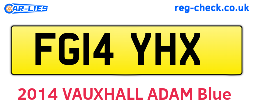 FG14YHX are the vehicle registration plates.