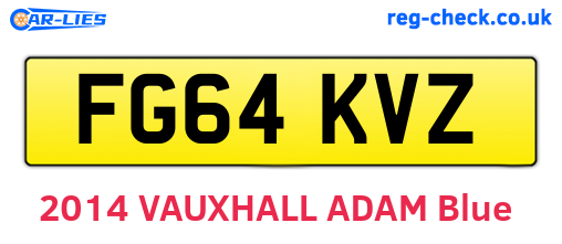 FG64KVZ are the vehicle registration plates.
