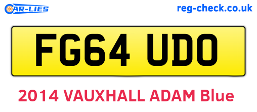 FG64UDO are the vehicle registration plates.