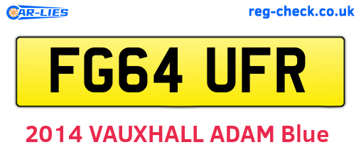 FG64UFR are the vehicle registration plates.