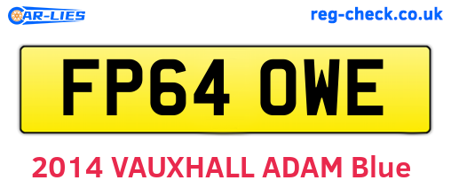 FP64OWE are the vehicle registration plates.