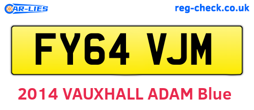 FY64VJM are the vehicle registration plates.