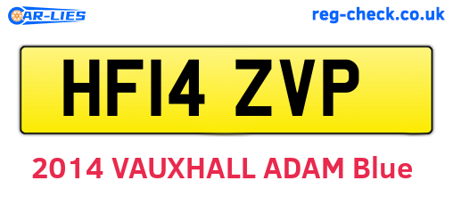 HF14ZVP are the vehicle registration plates.