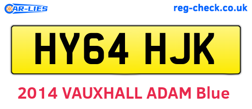 HY64HJK are the vehicle registration plates.
