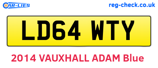 LD64WTY are the vehicle registration plates.