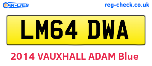 LM64DWA are the vehicle registration plates.