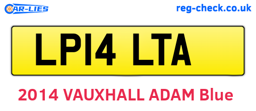 LP14LTA are the vehicle registration plates.