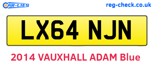 LX64NJN are the vehicle registration plates.