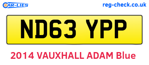 ND63YPP are the vehicle registration plates.