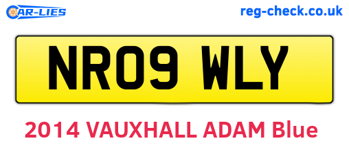 NR09WLY are the vehicle registration plates.