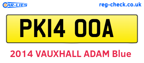 PK14OOA are the vehicle registration plates.