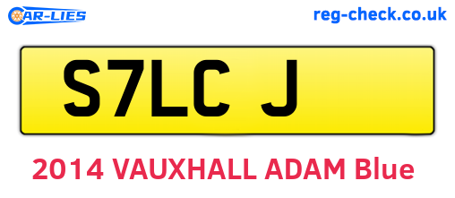 S7LCJ are the vehicle registration plates.