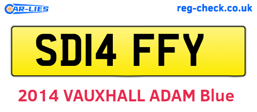 SD14FFY are the vehicle registration plates.