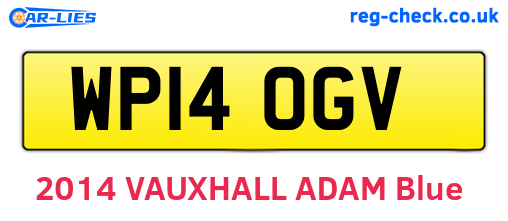 WP14OGV are the vehicle registration plates.