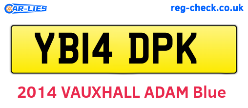 YB14DPK are the vehicle registration plates.