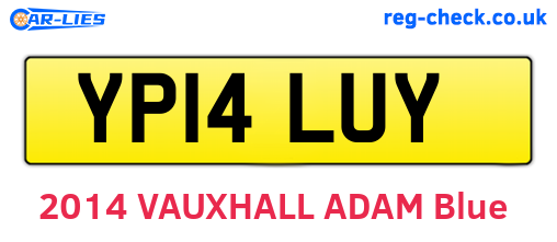 YP14LUY are the vehicle registration plates.