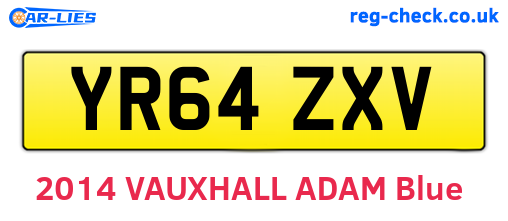 YR64ZXV are the vehicle registration plates.
