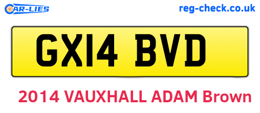 GX14BVD are the vehicle registration plates.