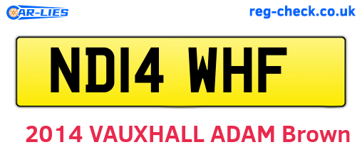 ND14WHF are the vehicle registration plates.