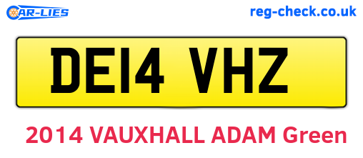 DE14VHZ are the vehicle registration plates.