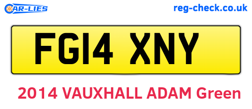 FG14XNY are the vehicle registration plates.