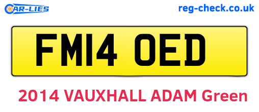 FM14OED are the vehicle registration plates.