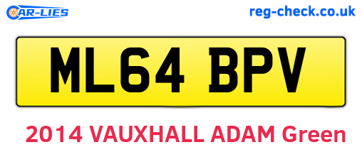 ML64BPV are the vehicle registration plates.