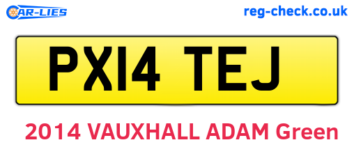 PX14TEJ are the vehicle registration plates.