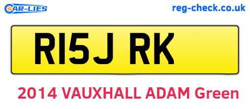 R15JRK are the vehicle registration plates.