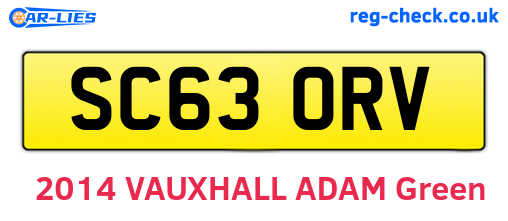 SC63ORV are the vehicle registration plates.
