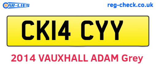 CK14CYY are the vehicle registration plates.