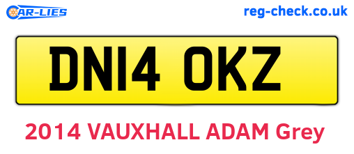 DN14OKZ are the vehicle registration plates.
