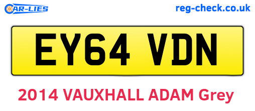EY64VDN are the vehicle registration plates.