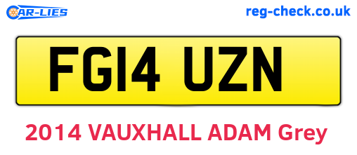 FG14UZN are the vehicle registration plates.