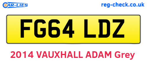FG64LDZ are the vehicle registration plates.