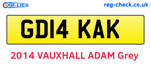 GD14KAK are the vehicle registration plates.