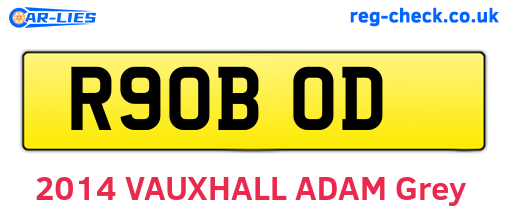 R90BOD are the vehicle registration plates.