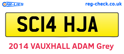 SC14HJA are the vehicle registration plates.