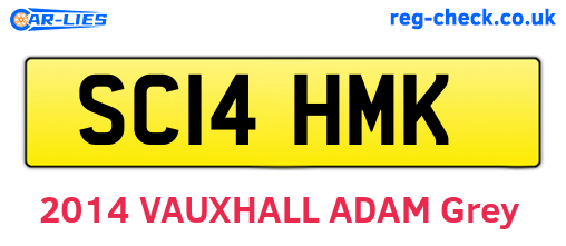 SC14HMK are the vehicle registration plates.