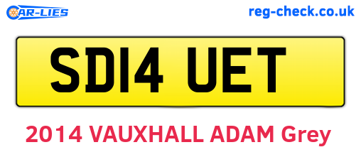 SD14UET are the vehicle registration plates.